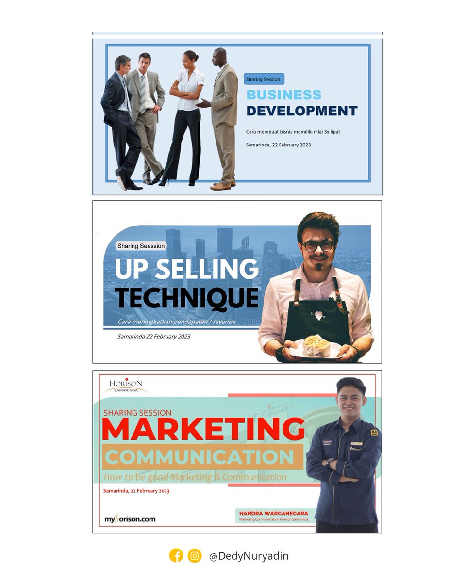 DedyNuryadin's tweet image. Saat Anda Berhenti belajar berarti saat itu pulalah Anda berhenti mengajar by Guru ferdinalafendry

Alhamdulillah luarbiasa hasil belajar desain slide karya-karya dari peserta Powerful Slide Design Horison Samarinda menarik dan keren. Geser yuk!
#SlideDesigner #SlidePresentasi