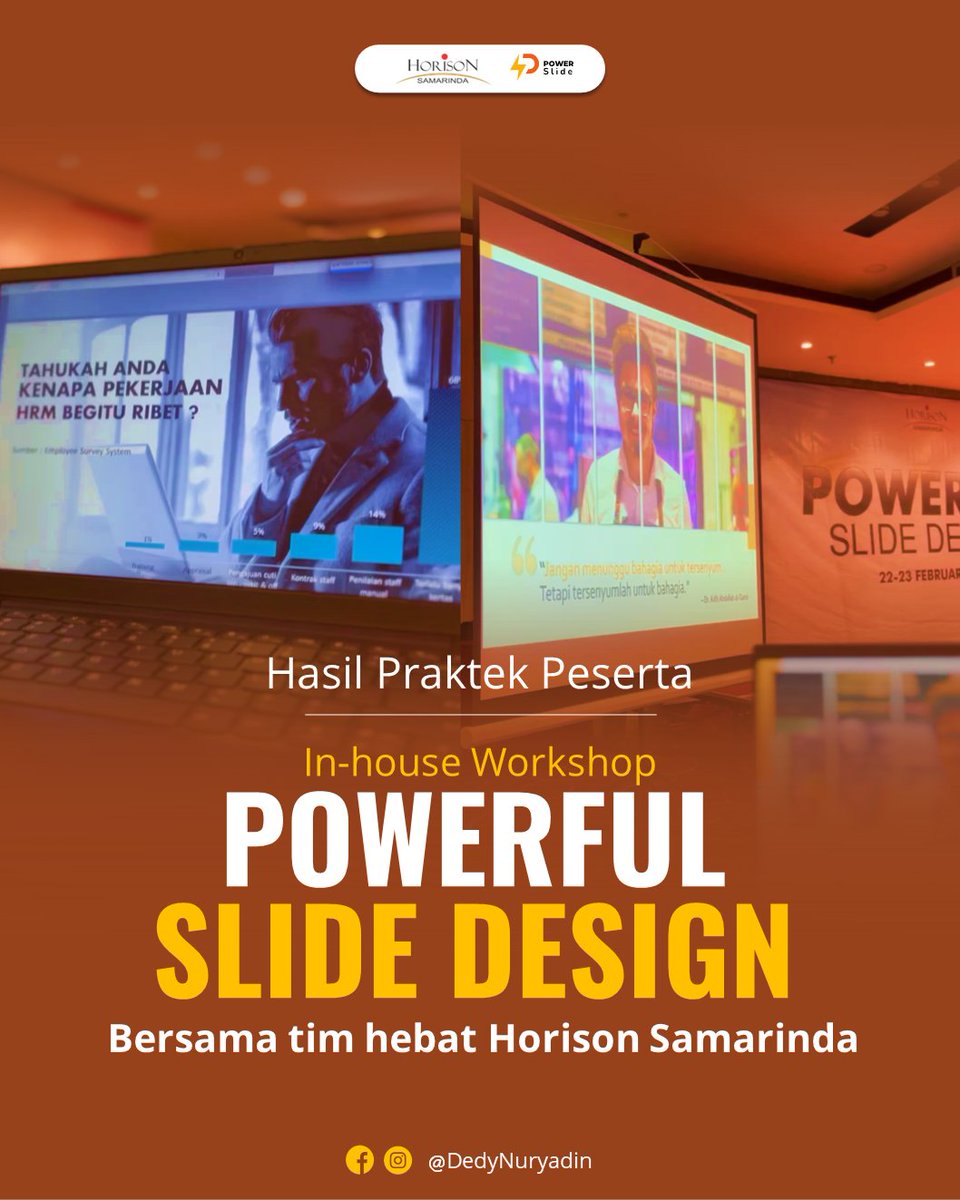 DedyNuryadin's tweet image. Saat Anda Berhenti belajar berarti saat itu pulalah Anda berhenti mengajar by Guru ferdinalafendry

Alhamdulillah luarbiasa hasil belajar desain slide karya-karya dari peserta Powerful Slide Design Horison Samarinda menarik dan keren. Geser yuk!
#SlideDesigner #SlidePresentasi
