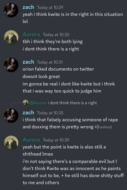 Redbatye's tweet photo. @Evan_Does_Tweet @aurorajane3 Because they are like Orion. They never knew Kwite that personally at all but have made up a story while blindly following Orion. They still believe Kwite is in the wrong for something they made up. https://t.co/AbkNHLaJiv