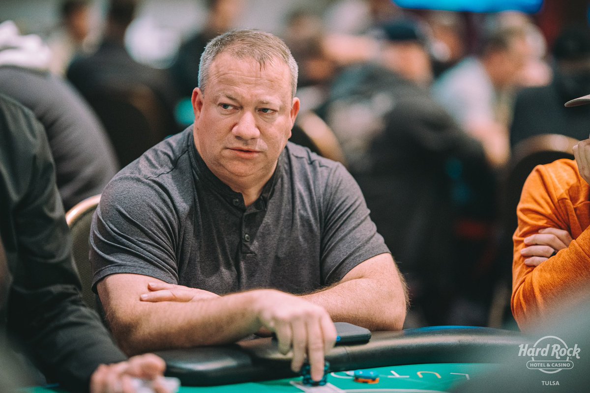 RunGoodEvents's tweet photo. Things are getting serious today at @TulsaHardRock with Day Five of the WSOPC! Three rings will be awarded that includes the 1,016 player multi-flight event.
Vic Giardino leads the way with 601,000 chips as play resumes at 1PM for $54,793 up top!
📰: https://t.co/5QcmjJIWeK https://t.co/msSiNBvd1W