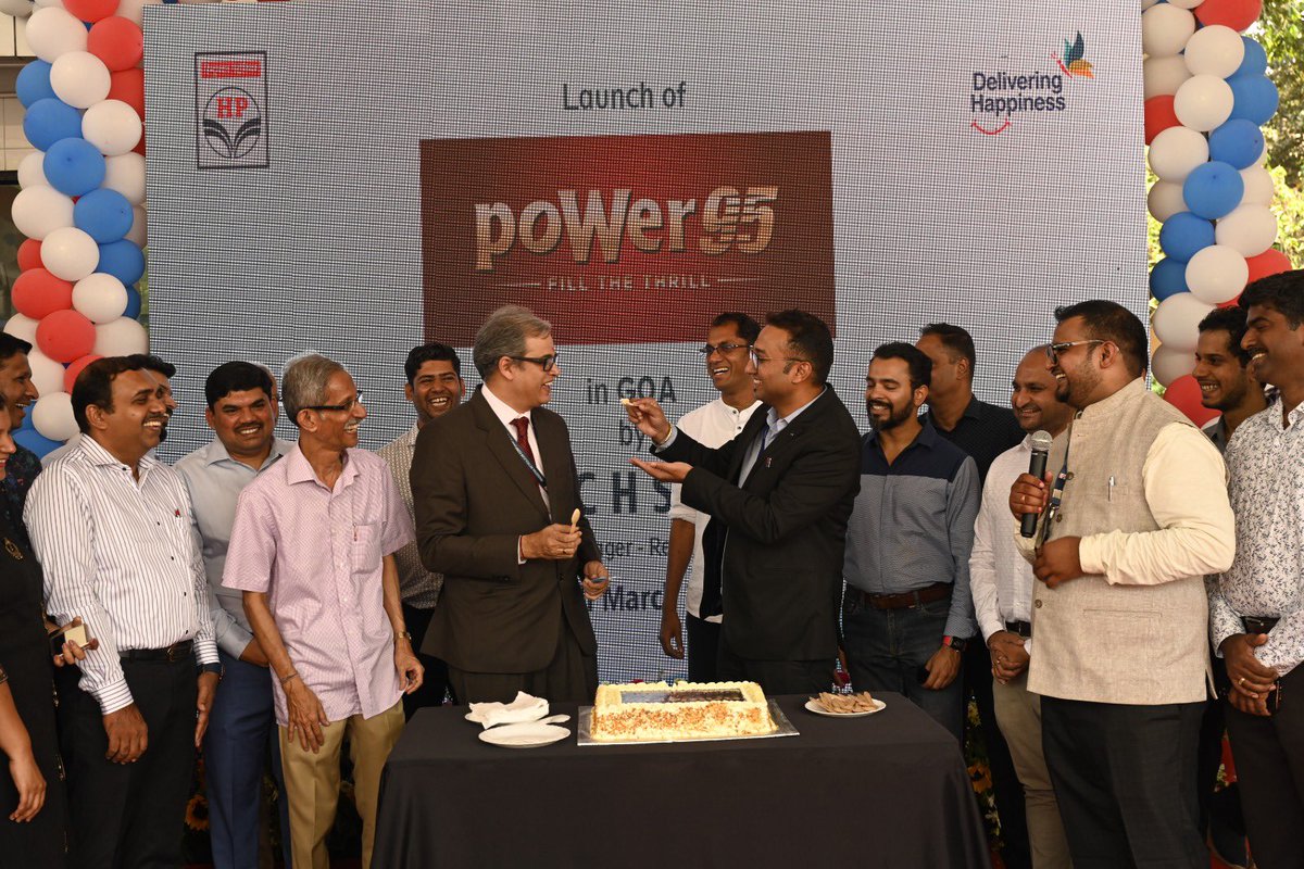 HpclVascoRO's tweet photo. @HPCL is proud to Launch #poWer95 , the high octane #Petrol in North #Goa to #Fill_The_Thrill in your cars and  Bikes. The launch was done by Sh. CH Srinivas, CGM -WZ in presence of SRM- Vasco @jindalhpc.   
@hpcl_retail @Rg03Goel @srinihp1970 @goa @goanewshub https://t.co/eXBhvXs52m