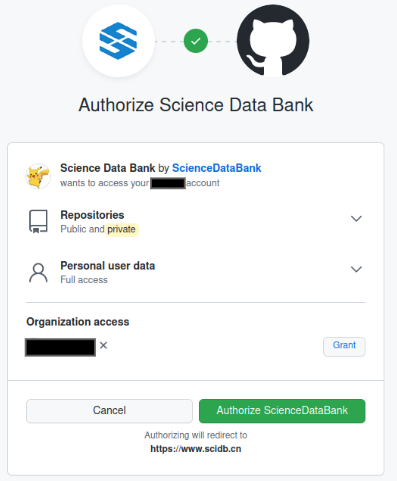 0xZayd's tweet photo. if you try to login to ScienceDB using your github account, they ask for permission to access your private repositories. LMAO https://t.co/vGaHOe4bUG