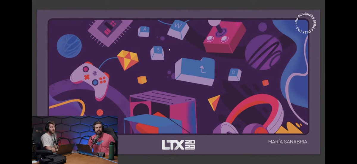 Excited to share the desk pad design I made for #LTX2023 ! Can’t wait for everyone to see it in person 🎉🎉