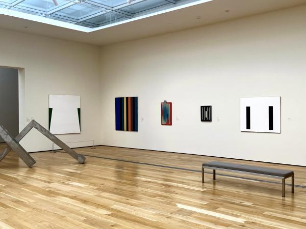 LACMA's tweet image. A new selection of abstract paintings from the 1940s through the 1970s, including the promised gift of an important early painting by Carmen Herrera, is now on view in the Modern Art Galleries in BCAM, Level 3. Learn more ➡️ bit.ly/425clXO