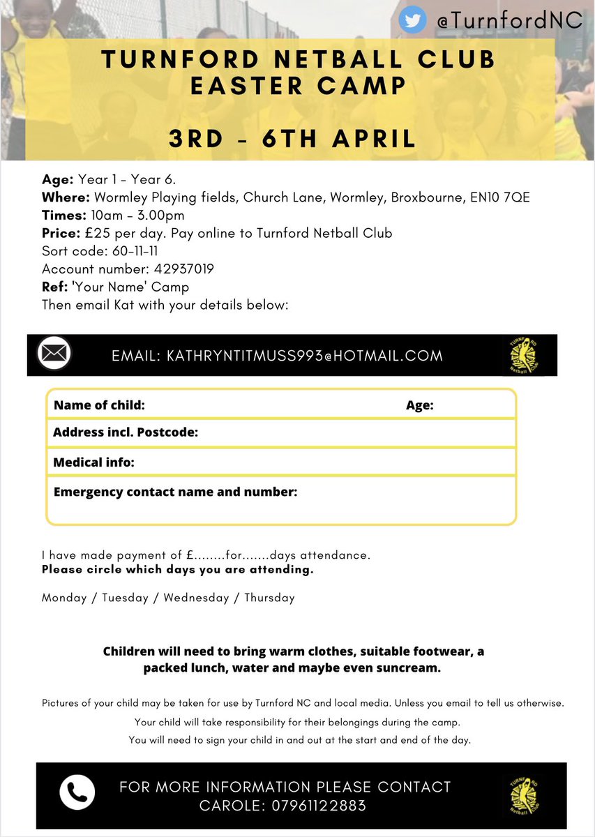 📣We would love to welcome you to our Easter Camp!!! Details below! 👇