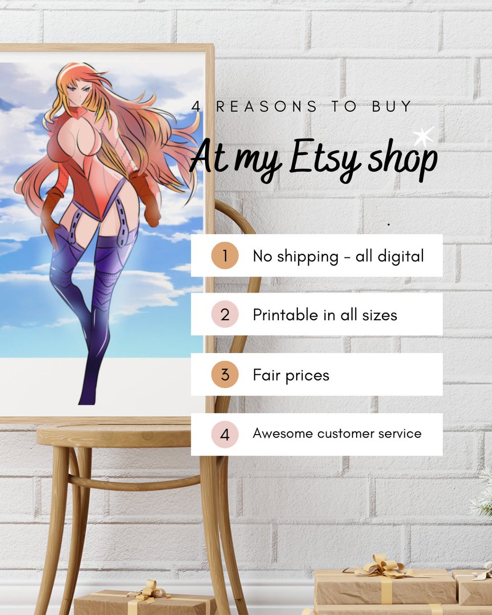 Looking for digital artworks? Then here's a few reasons you should buy at my shop! 🤩

If you want to see more of my shop tap this link : 

etsy.com/de/shop/Valent…

#digitalartist #selfemployedlife #buildyourbusiness #9tothrive #smallbusinessowner #digitalpainting #etsyshop