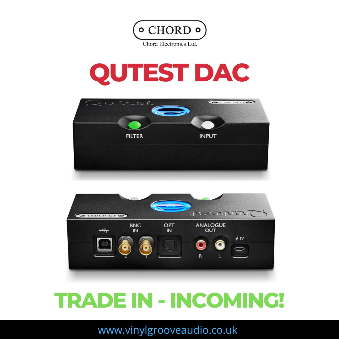 vinylgrooveaud's tweet photo. One of our regular customers has decided to upgrade to a @ChordAudio #hugott2. Therefore, we have a #ChordQutest #dac trade in, incoming at the fabulous price £975. This was purchased only 12 months ago from #VinylGrooveAudio & still has 2 years warranty:
https://t.co/nyjEsjT1ZX https://t.co/rvqLFqBMb3