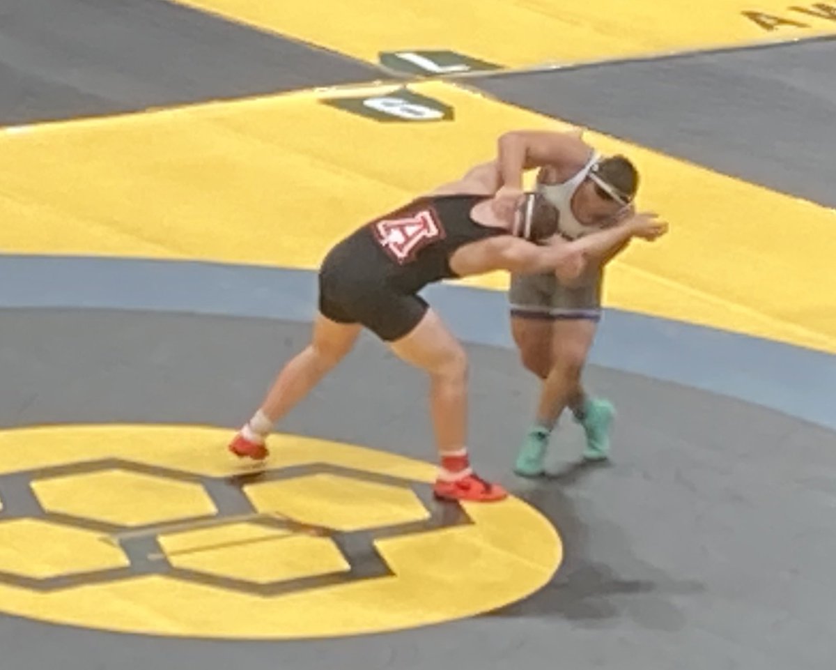 AlderAthletics's tweet photo. Dom Kroninger dropped his final match this morning 8-2, finishing his State Tournament run with the 6th Place spot on the podium.  Great year to qualify for the OHSAA State Tournament and finish as a State Placer!  @AlderHS https://t.co/oX83fTm6aE