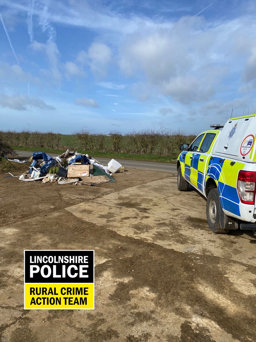 It’s been a busy day for RCAT officers.

First up was this fly tipping on Nocton Lane, Bishop Norton

Helpfully the name, address and telephone number was left on a letter so their details have been forwarded to the council who can issue them a fine.
#RCAT #RuralCrime #Flytipping