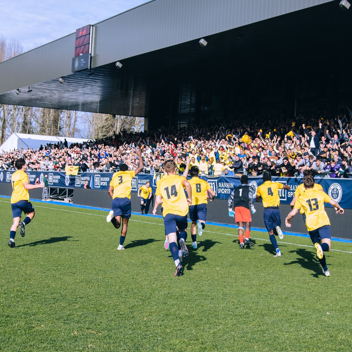 PauFootballClub's tweet photo. Vous ne rêvez pas : Nos U18 sont en demies de @GambardellaFFF
😍😍

Tout une ville est fière de vous les gars, BRAVO 💛💙

#PauFCAcademy https://t.co/6Qv5hkD2lM