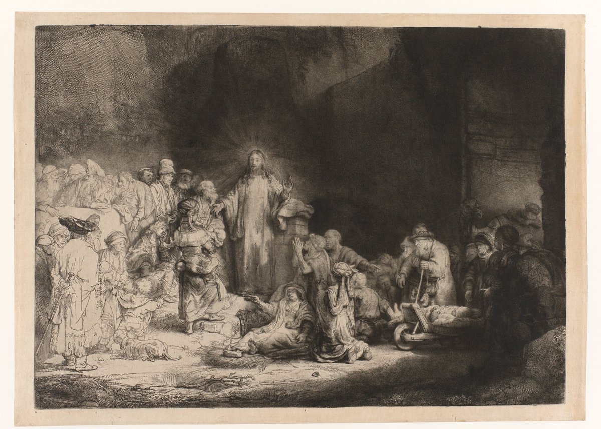 Ernst Brinck wrote that Rembrandt had sold a print with the subject 'Let the children come to me' (Matt 19) for 100 guilders. The note establishes that Rembrandt himself sold the work for that amount, in 1648 or 1649. Michiel Roscam Abbing in Oud Holland: oudholland.rkd.nl/index.php/news…