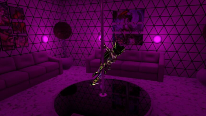spatialnetworks's tweet photo. VR artist brings pole dancing to virtual reality, and itโs quite a sight https://t.co/ZaH6FC7JR0 via @MIXED_en #r00tsclub #vrpole https://t.co/mSN7Akfjqy