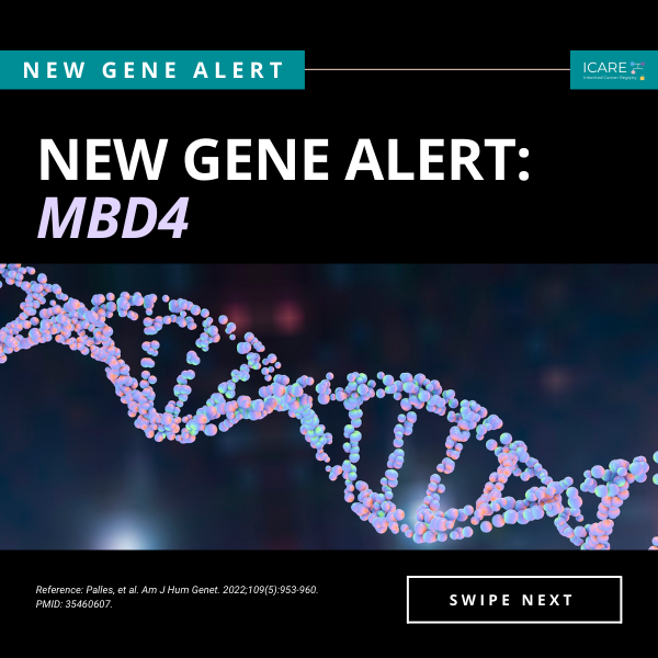 inheritedcancer's tweet photo. A study found #MBD4 #mutations cause an autosomal recessive tumor predisposing syndrome associated with adenomatous #colorectal #polyposis, #AML, &amp; uveal #melanoma, highlighting the importance of including MBD4 in genetic testing. 

Learn more at https://t.co/IldJJGt90P https://t.co/CBgf8TFK0v