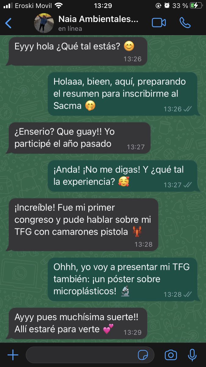 sacma_UCA's tweet photo. Conversaciones por whatsapp de alumnas de la @univcadiz charlando sobre el #sacma 🌏🔬

📩 QUEDAN 3 DÍAS PARA INSCRIBIRSE 📩

#sacma #sacma2023 #congreso #uca #cienciasambientales #cienciasdelmar #medioambiente https://t.co/oCZyEM1fWU