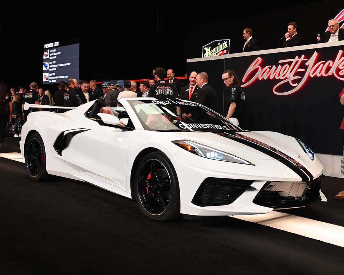 Barrett_Jackson's tweet image. Lot 1156.1 - Celebrating 70 years of Corvette! This Anniversary Special Edition 2023 @chevrolet #Corvette #2LT #convertible is a true heritage car, selling for $165,000 at the 2023 Scottsdale Auction.

Read more: bit.ly/SD23-2023Chevr…