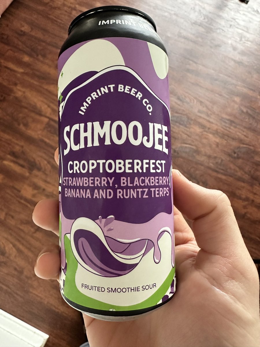 Biggiephil2's tweet photo. Todays brew, ft schmoojee by @imprintbeer #fruited #sour #smoothie https://t.co/zMDfe6wCzL
