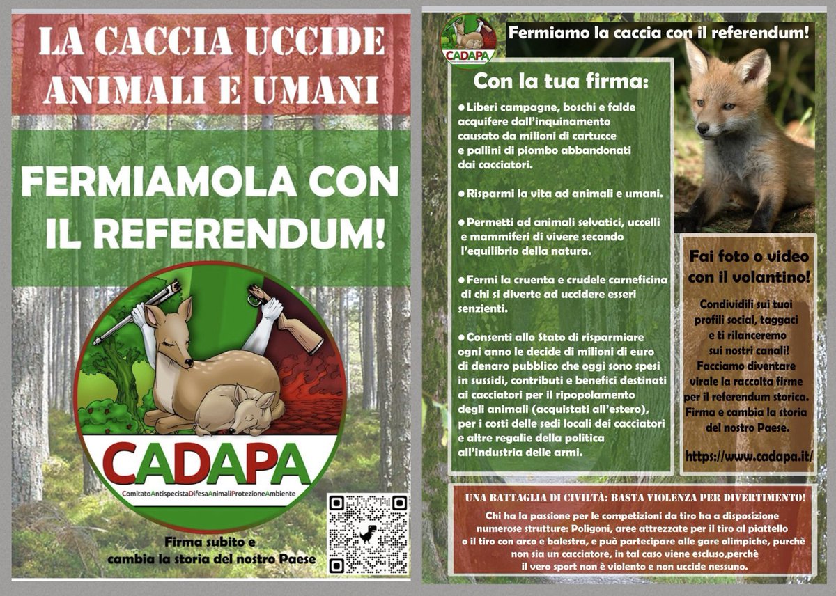 SIAMO QUASI PRONTI..
Seguite la pagina per la data esatta di partenza della raccolta firme, ad aprile 2023🦆🐗🐺🐻🦊
instagram.com/p/CpsnJvMrxS3/…