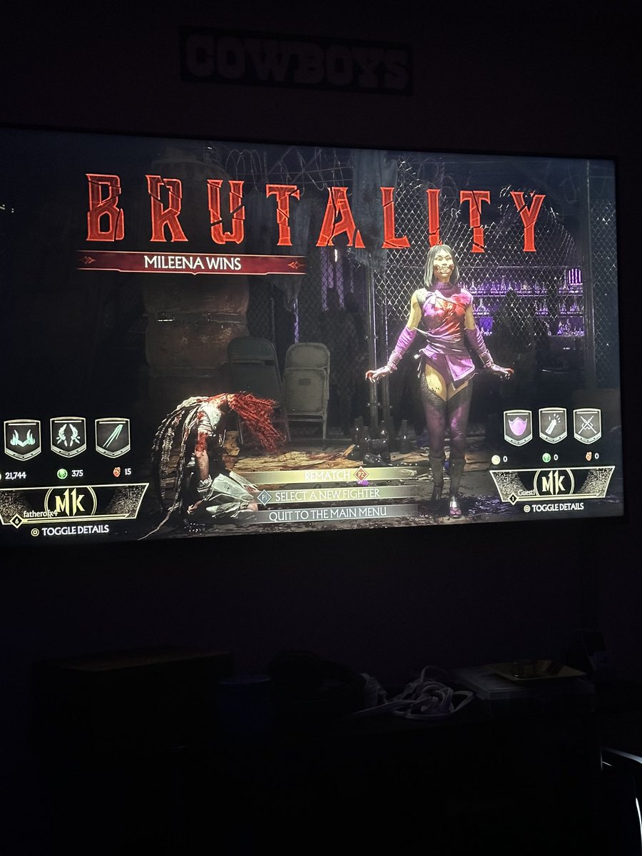 #mortalcombat11 #ps5 #husbandvswife so my husband & I battled all night! He beat me 50 11 million times but I got this ONE and was screaming like I won the Super Bowl lol