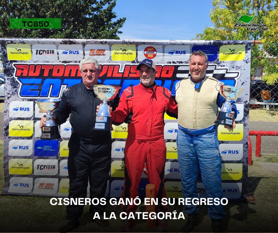 Bandera_Verdee's tweet photo. #APER

Alejandro Cisneros se quedó con la final en el Autódromo Ciudad de Paraná 🏆

Rubén Degeneve y Ramiro Albisu completaron el podio 🥈🥉 https://t.co/a6p4EkZ0cR
