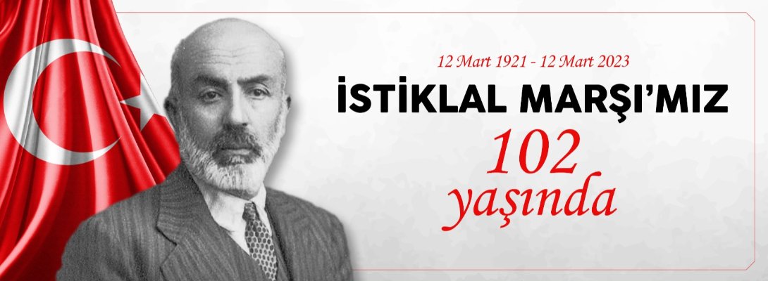 İstiklal Marşı'mızın kabulü kutlu olsun. Mehmet Akif Ersoy'u saygı ve rahmetle anıyoruz... #istiklalmarsı102yasında #MehmetAkifErsoy