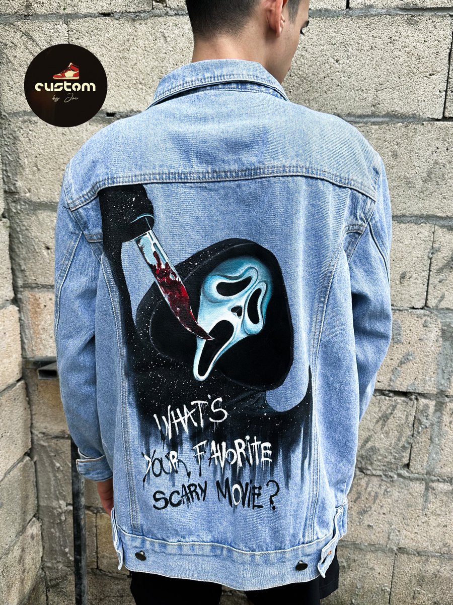 jokingfiends's tweet photo. Watched ScreamVI 3 times already and can’t wait to watch it again! Absolutely loved it! 

Hand painted denim jacket by me! 
#Scream #Scream6 #ScreamVI https://t.co/BLjSKOZYCB