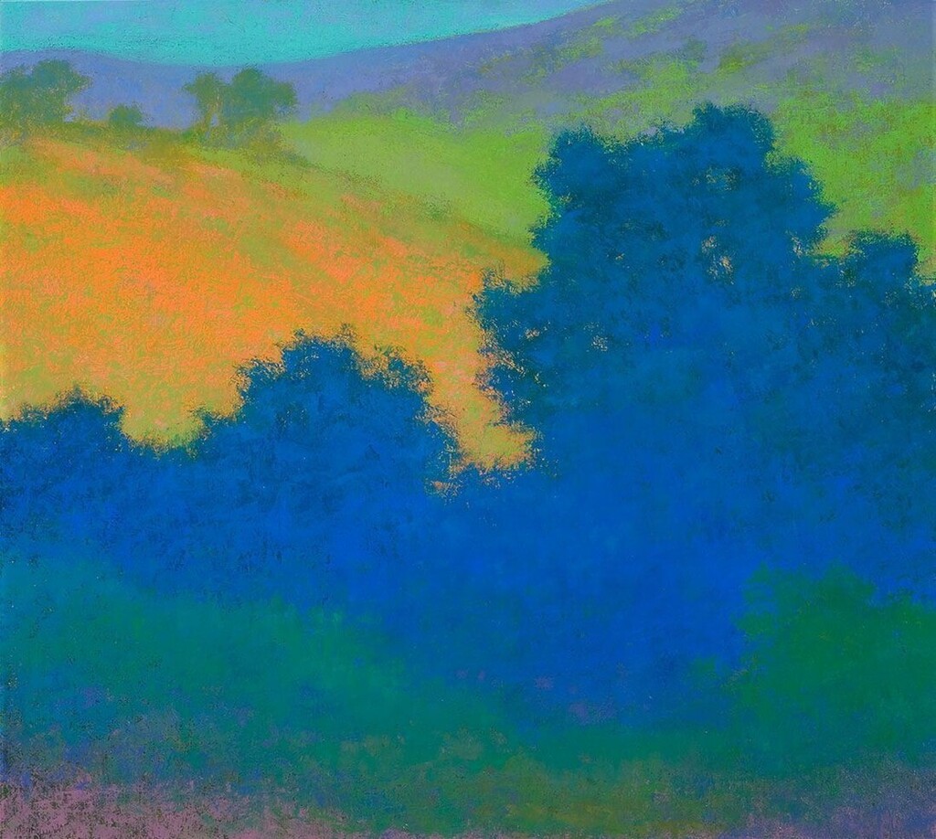 LA_Designs's tweet image. #richardmayhew paintings he calls Mindscapes - based on state of mind. This one is called Indigenous Spiritual Space. He is currently 98 and still painting.