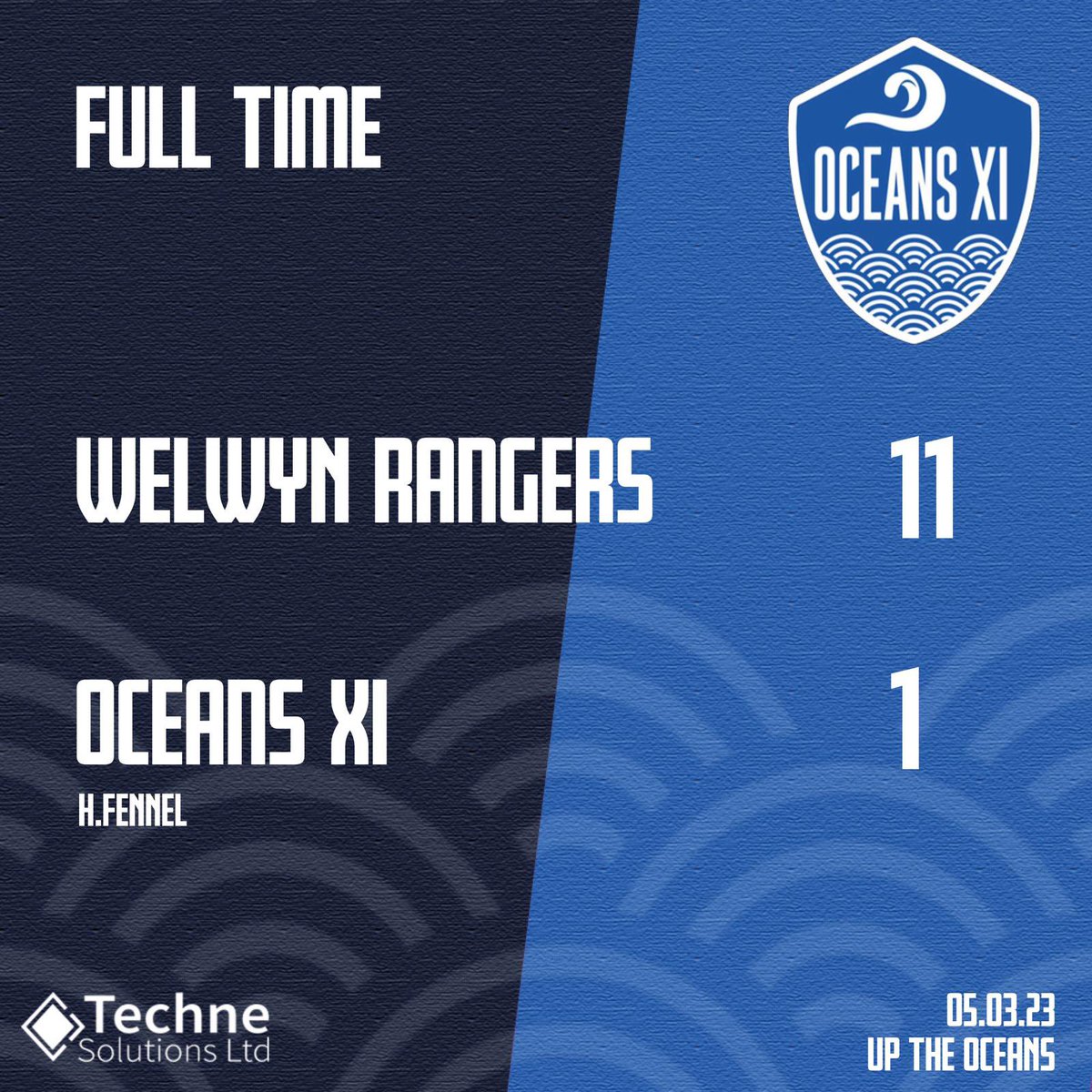 Bad day at the office all round, not much more to say on the matter. We return League football next week after todays game being postponed. 
#uptheoceans #hertsadsundayleague