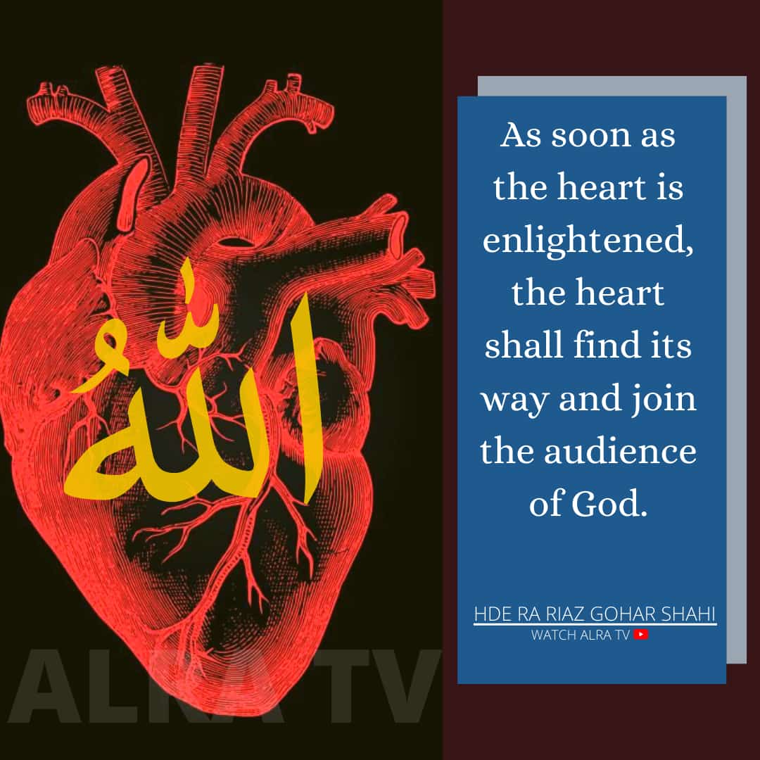 As soon as the heart is #enlightened the #heart shall find its way and join the audience of #God.
- His Divine Eminence #GoharShahi 
#lord #spirituality #spiritualawakening #love #jesus #faith #godisgood #believe #holyspirit  #awakenedsoul
#Watch #ALRATV #Live at 4:00 AM IST.