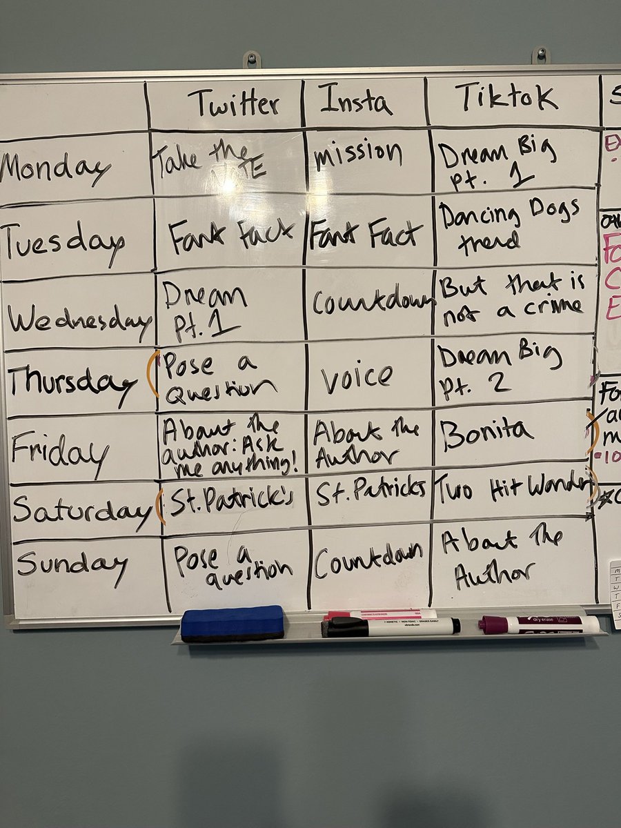 Here is my plan for the week! Writing out my plan helps me hold myself accountable. #socialmediamanager #childrensbookauthor #sallytoots #writercommunity