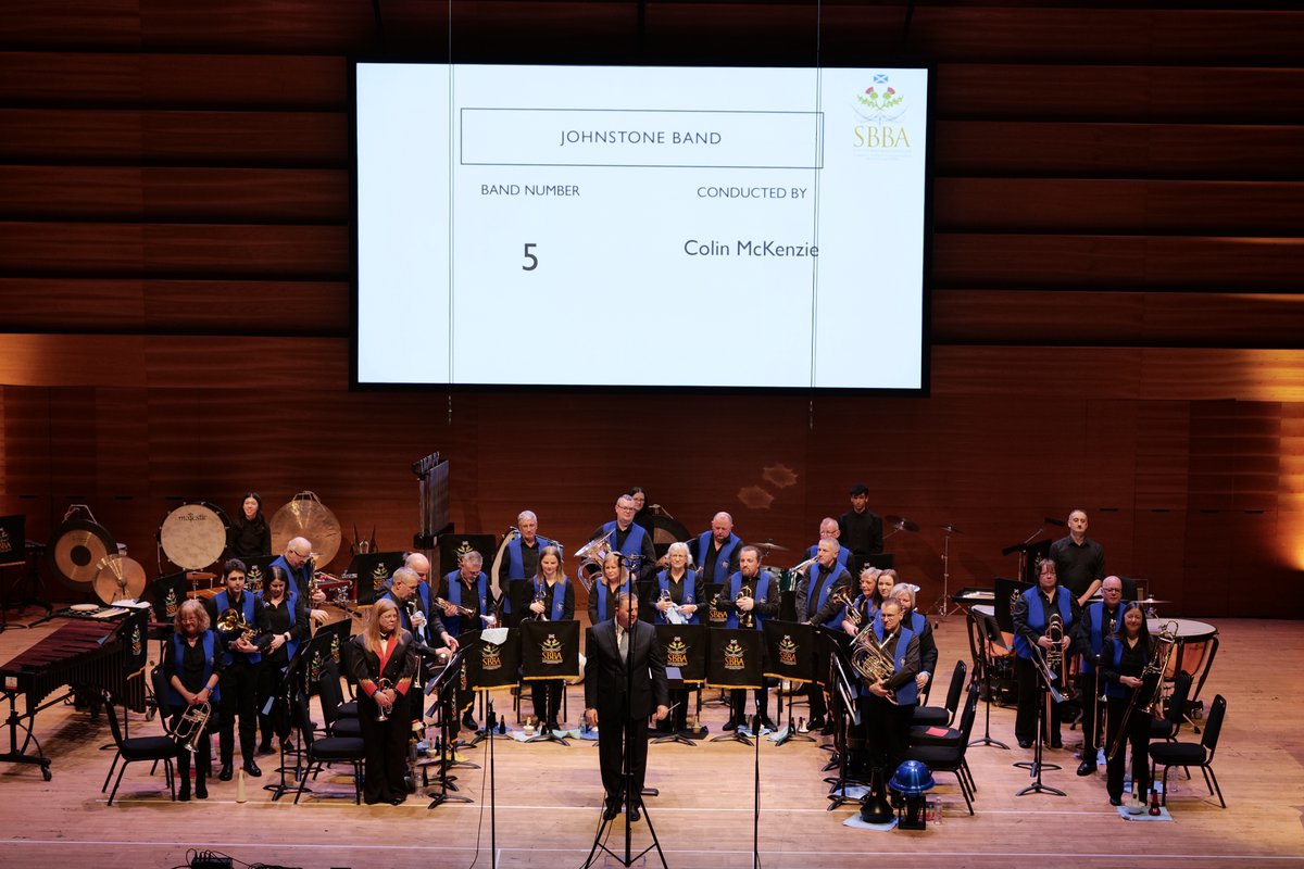 Johnstone Band, under the direction of Colin McKenzie, the half-way mark for the Championship Section! #sbbachamps2023 #sbbaevents