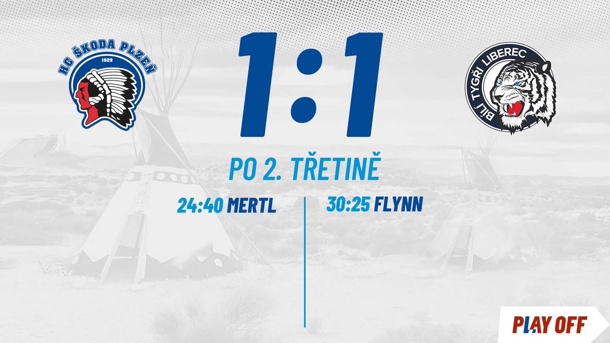 HC_Plzen's tweet photo. Po druhé třetině je skóre opět vyrovnané, po jedné brance na každé straně. #plzbtl https://t.co/CJbeteRvFe