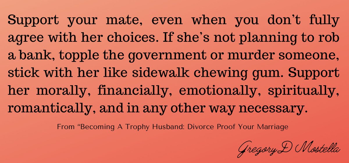 MostellaGregory's tweet photo. “BECOMING A TROPHY HUSBAND: DIVORCE-PROOF YOUR MARRIAGE” e-Book AVAILABLE NOW on Amazon https://t.co/6aVXQbayDY