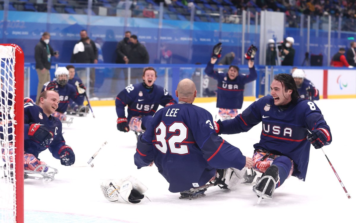 usahockey's tweet photo. One year ago today, the U.S. Paralympic Sled Hockey Team captured an unprecedented fourth-straight gold medal🥇 https://t.co/7JTymydchm