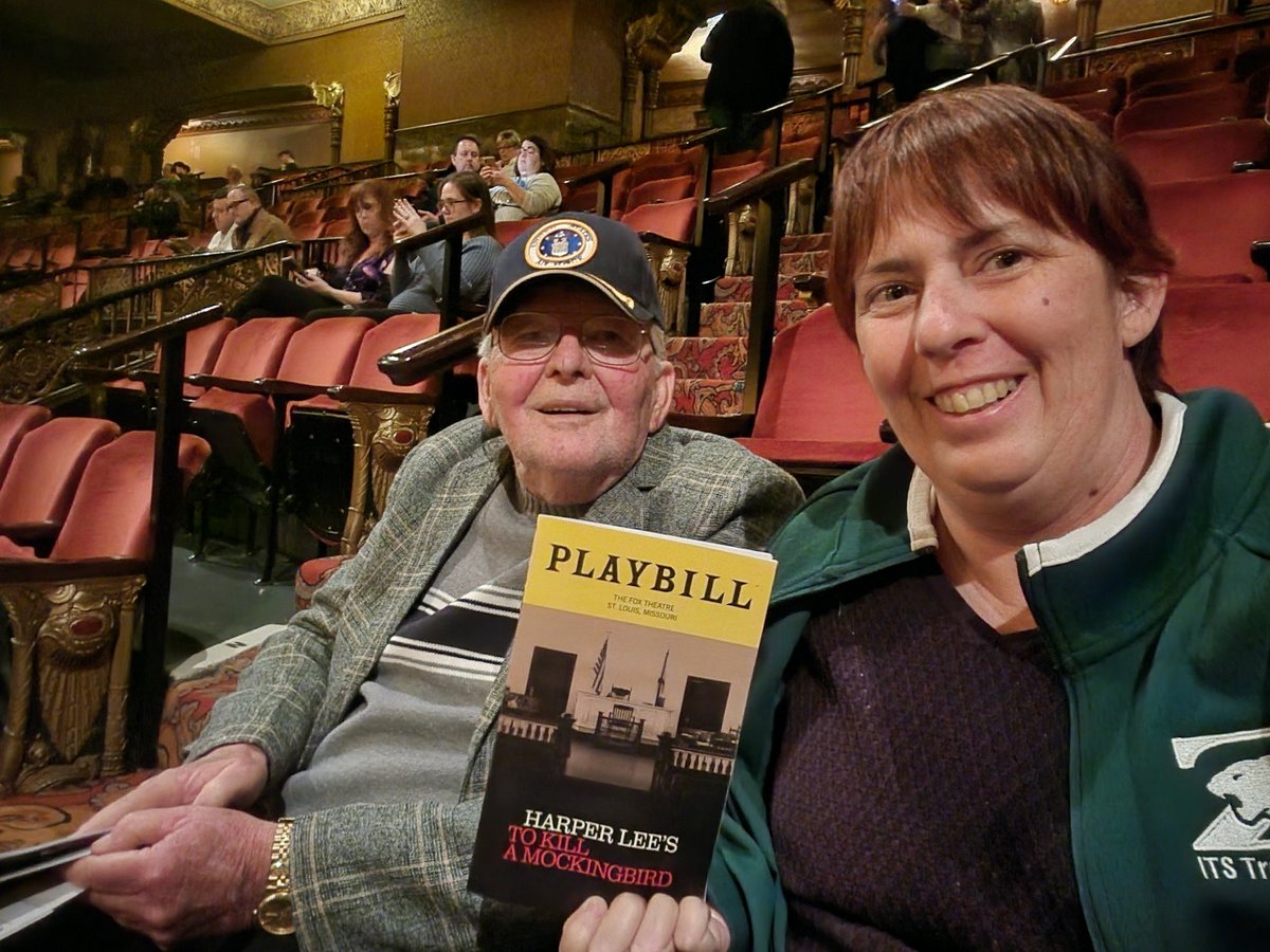 Brought my dad to @foxtheatrestl today! #goseeashow