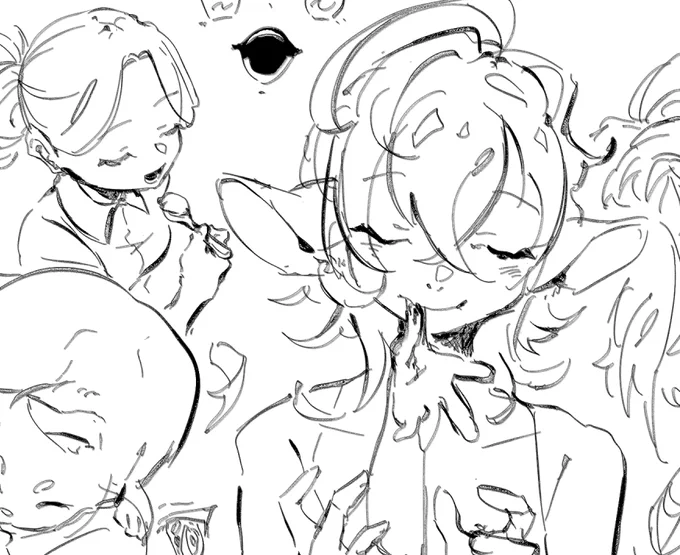 え?!なんとなく境界線入れたらマジでイケてる質感になった マジか
塗りこむ絵には向いてないかな?でもカッコいいからいつか試したい 