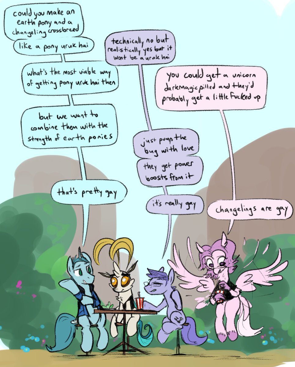 moped_cirrus's tweet photo. recently ive gotten interested in drawing my friends' discord conversations 🌈
for a sliver of context i dont think the blunicorn has ever watched mlp before
#mlp #mlpoc #mlpart https://t.co/ysBFu3IWGN