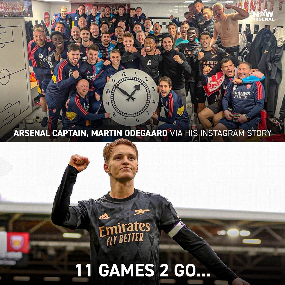 now_arsenaI's tweet photo. 11 games 2 go…💪🏼 #afc https://t.co/rGL1h5q4fs