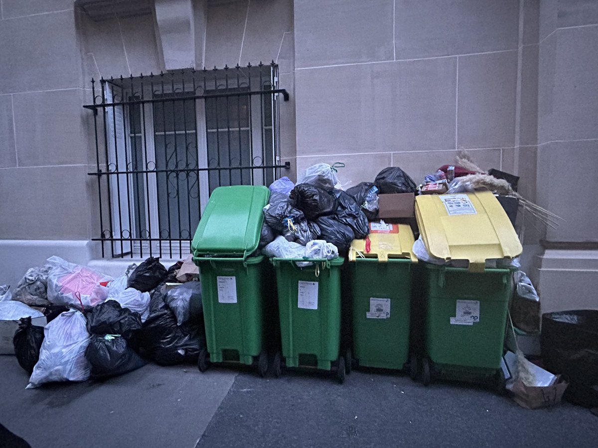 benjaminhaddad's tweet photo. Les ordures qui s’entassent dans les rues de Paris. Un danger sanitaire pour les Parisiens et une image déplorable de notre ville dans le monde. La passivité de la Mairie de Paris a assez duré. https://t.co/BNSYVHJv90