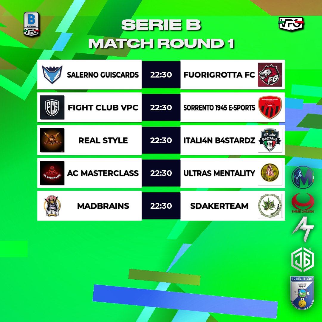 Presentazione 1* giornata campionati #PS4 
<a href="/OfficialVPG/">Virtual Pro Gaming</a> <a href="/MauriVerzel1/">mau</a> <a href="/EMME_GAMING_/">Emme Gaming A.S.D.</a> @FasanoeUs <a href="/jersix_sport/">Jersix</a>