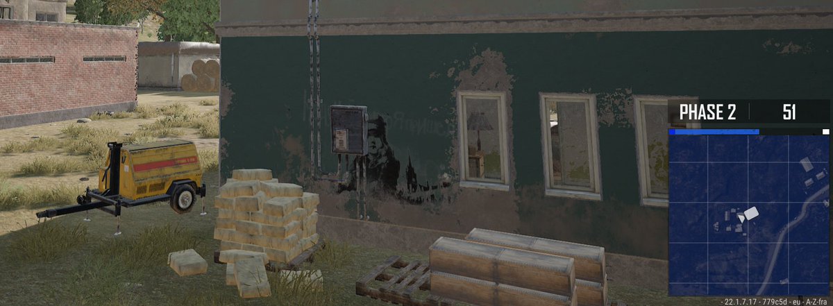 T0bs96's tweet photo. @TheNameIsToby Compount north of Pochinki https://t.co/4JUzC6pM5B