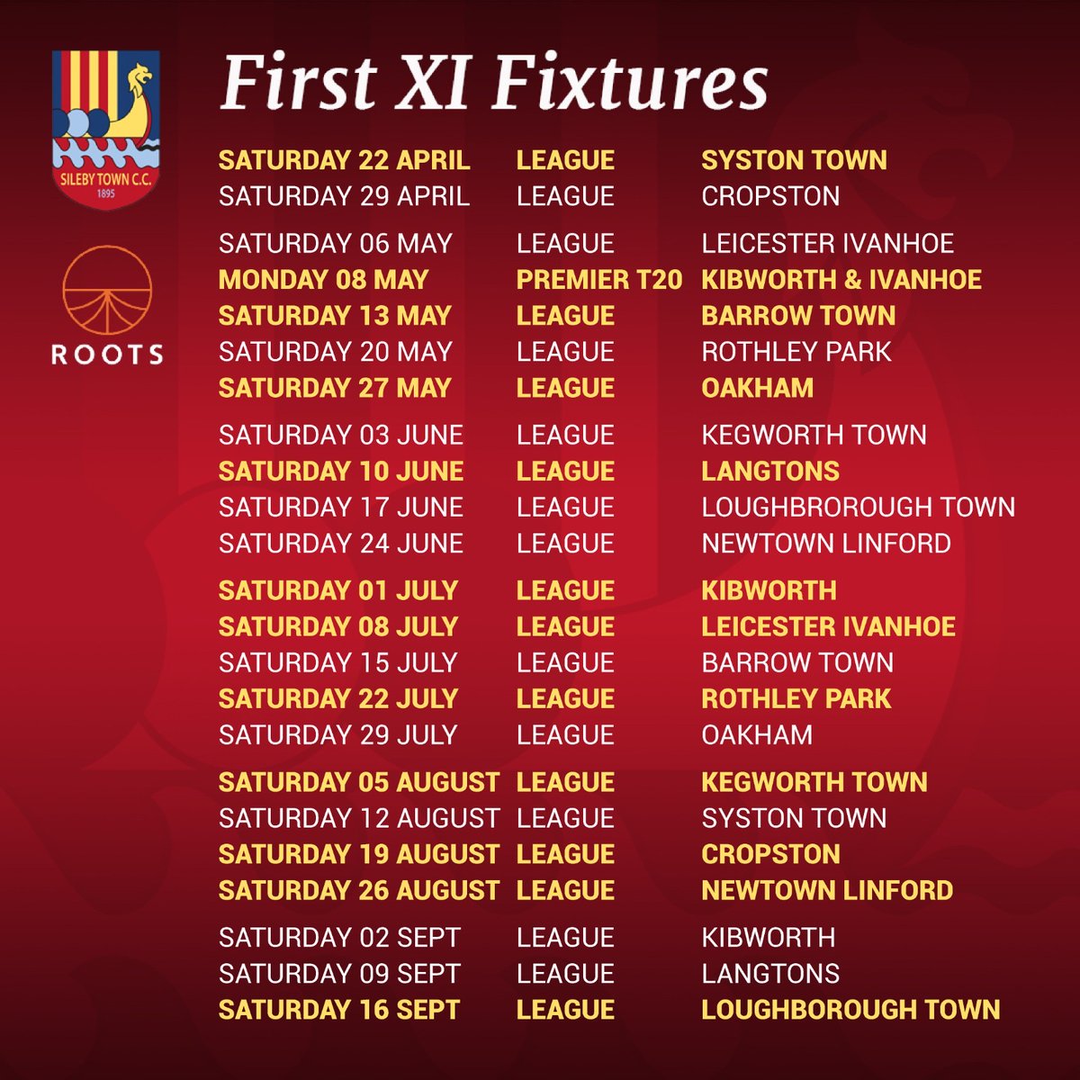 silebytown's tweet photo. Ahead of another week full of more announcements here’s some dates for your diary.
Fixtures for our Men’s 1st, 2nd, 3rd and 4th team for the 2023 season.

We look forward to welcoming new and familiar faces down at Mill Lane. https://t.co/bJ9ezfBeja