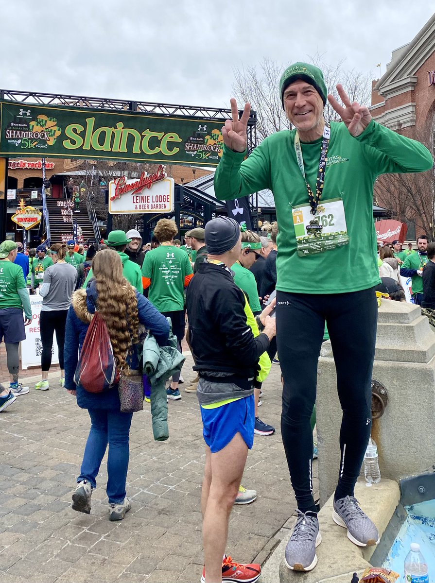 martyhoran144's tweet photo. It’s a little early for #StPatricksDay but I am rockin’ my green today and ran just a wee bit under 22 minutes at #UnderArmour’s #Shamrock5K in #Baltimore!🍀💚 #charmcityrun #mcrrc #runwashington #RunMD #Maryland https://t.co/VGnU9nfVyO