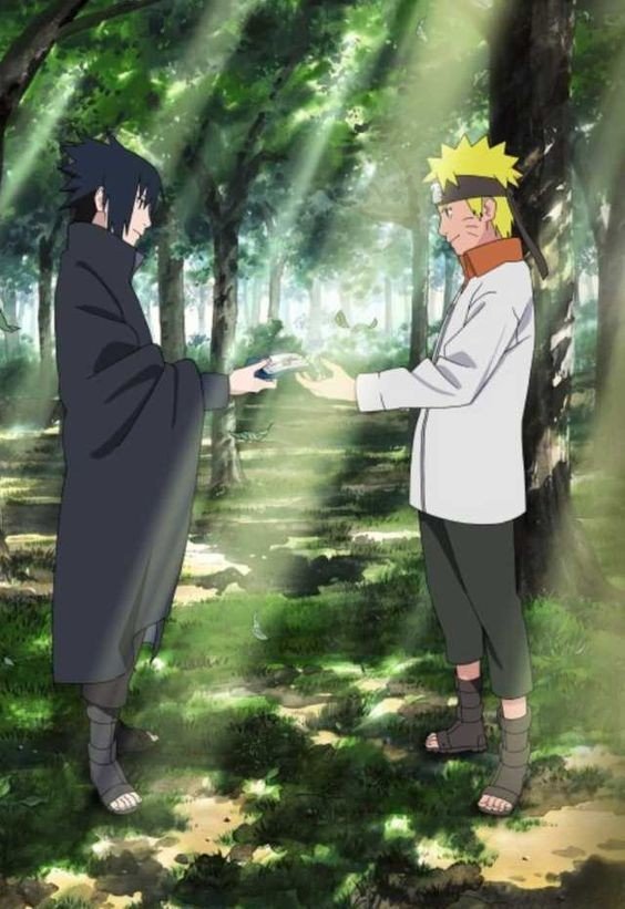 Naruto "if we both die, we'll be free of our burdens and can finally be together in the next world" Uzumaki and Sasuke "i'm in naruto's world, i'm blessed to exist" Uchiha