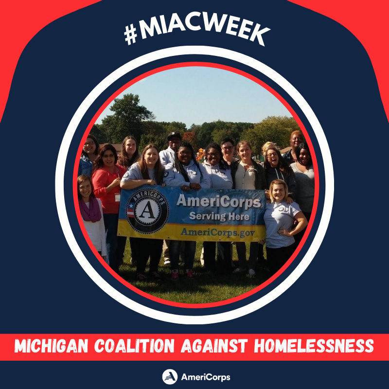 miamericorps's tweet photo. Michigan’s Campaign to End Homelessness AmeriCorps Program has operated through MCAH (@mihomeless) since 2009 and places AmeriCorps service members with homeless service agencies across the state. #MIACWeek https://t.co/HBtVcRgliD