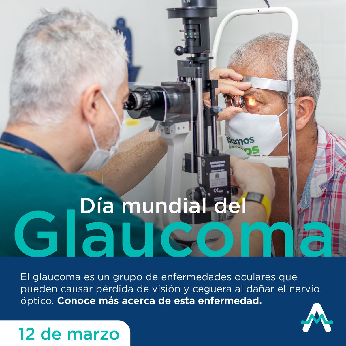 HospAlmaMater's tweet photo. El glaucoma es una afección en los ojos que daña el nervio óptico hasta causar ceguera, pero en el 90% de los casos podría evitarse si acudes a revisiones periódicas. En el #DíaMundialDelGlaucoma nuestro oftalmólogo Jorge Hernán Zapata nos explica más detalles de esta enfermedad. https://t.co/f6z64EF8iL