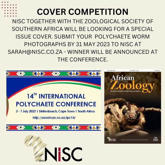 Cover Competition!
Submit your photos to NISC at sarah@nisc.co.za by 31 May 2023.
#polychaete