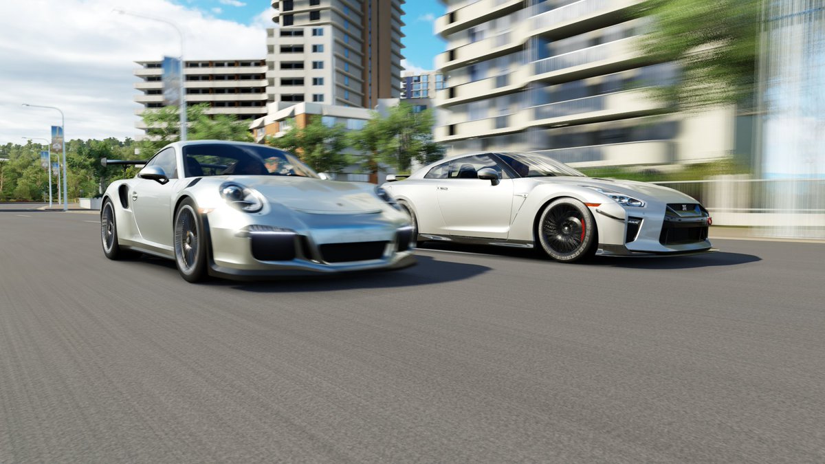 MuazQamar16's tweet photo. Nissan GT-R Vs Porsche 911 😍☺️❤️👍
#ForzaHorizon1 #ForzaHorizon2 #ForzaHorizon3 #ForzaHorizon4 #ForzaHorizon5 @WeArePlayground #VirtualPhotography #PhotoMode #Xbox #XboxSeriesX #VirtualPhotoTop #ForzaShare https://t.co/834khMQrAE