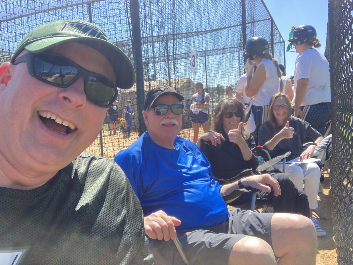 RevShevWLC's tweet photo. You see these great Americans at ⁦@WLCSports⁩ : top row north end zone at Raabe Stadium for FB, top row in Time of Grace Center for WBB, now enjoying SB in FL…anywhere ⁦@Brooksmith25B⁩ is coaching! #Brooksunclemomauntinorder #theyboughtmethischair #Icanstand #tookind https://t.co/ZmROcsSrEs