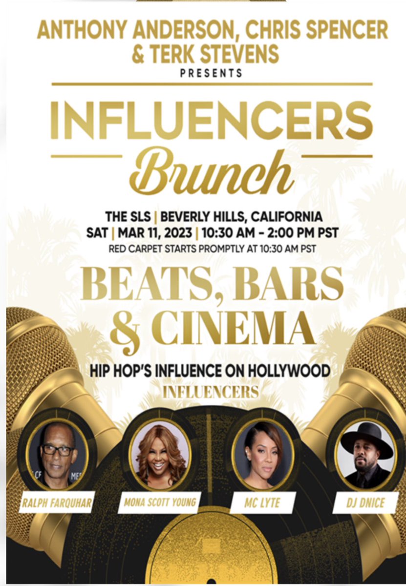 RayLeonardJr's tweet photo. Pre Oscars shenanigans!  #dnice #albsure #anthonyanderson and more. #influencersbrunch #rayleonardjr @OVATIONZ_EVENTZ https://t.co/6vfSAMICfR