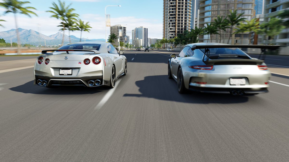 MuazQamar16's tweet photo. Nissan GT-R Vs Porsche 911 😍☺️❤️👍
#ForzaHorizon1 #ForzaHorizon2 #ForzaHorizon3 #ForzaHorizon4 #ForzaHorizon5 @WeArePlayground #VirtualPhotography #PhotoMode #Xbox #XboxSeriesX #VirtualPhotoTop #ForzaShare https://t.co/834khMQrAE